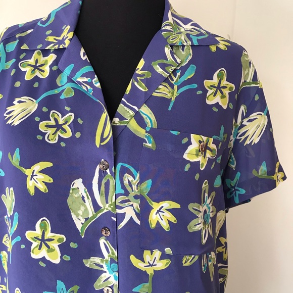 Sigrid Olson Sport Blue Floral 2 Piece Set Size M - Picture 4 of 10